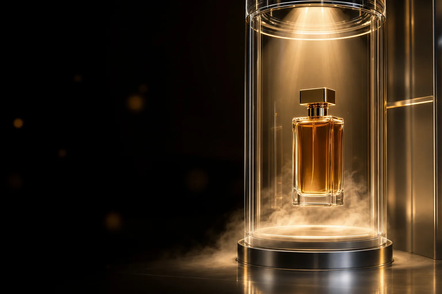 A single specimen, spotlit inside the containment chamber